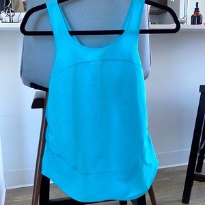 Lululemon open back bright blue tank!